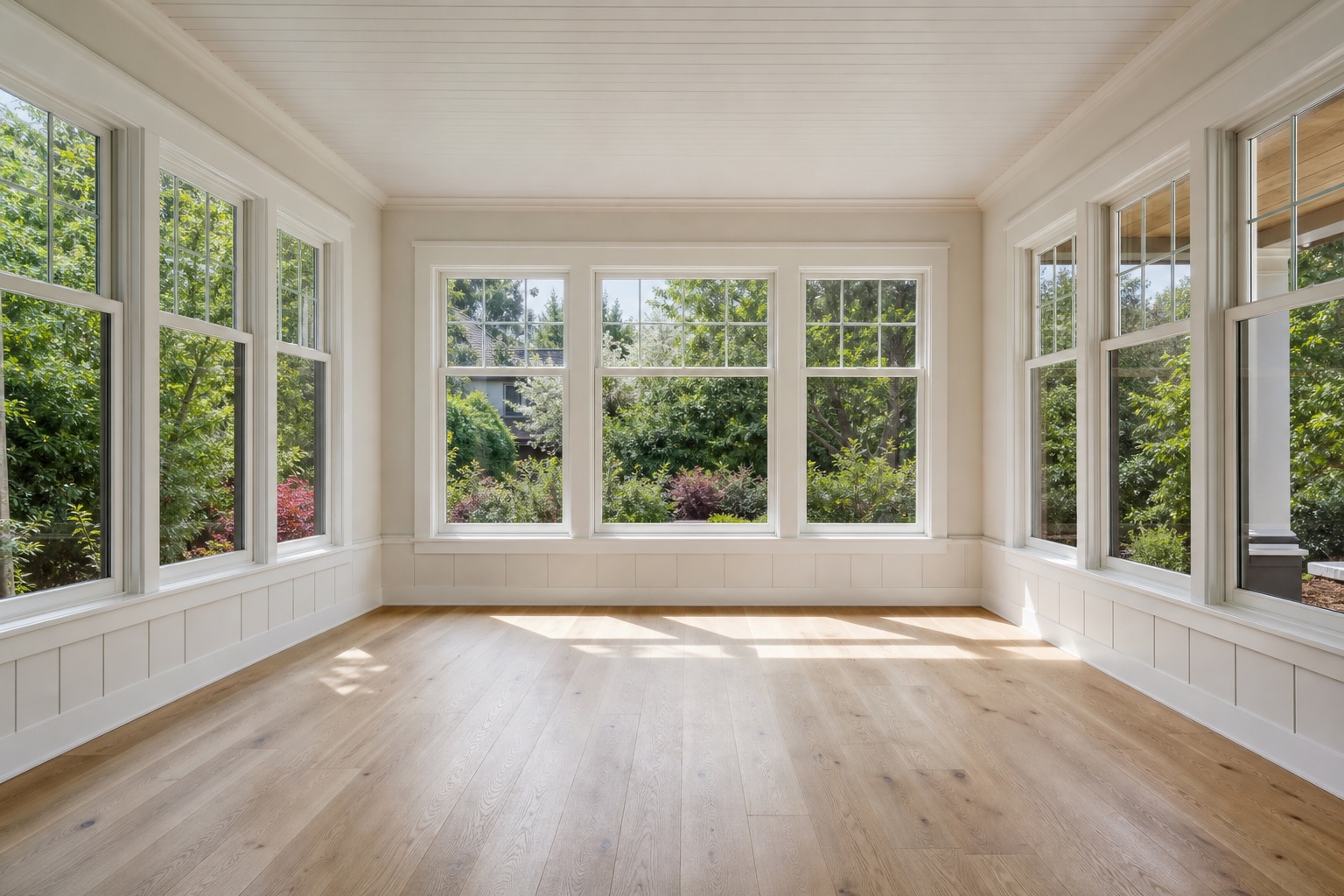 Coastal Living Room, before virtual staging
